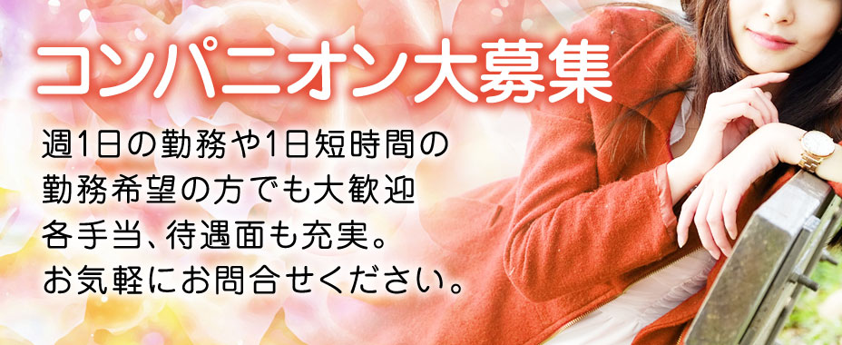 コンパニオン派遣フェアはコンパニオン大募集！各種手当・待遇面も充実！